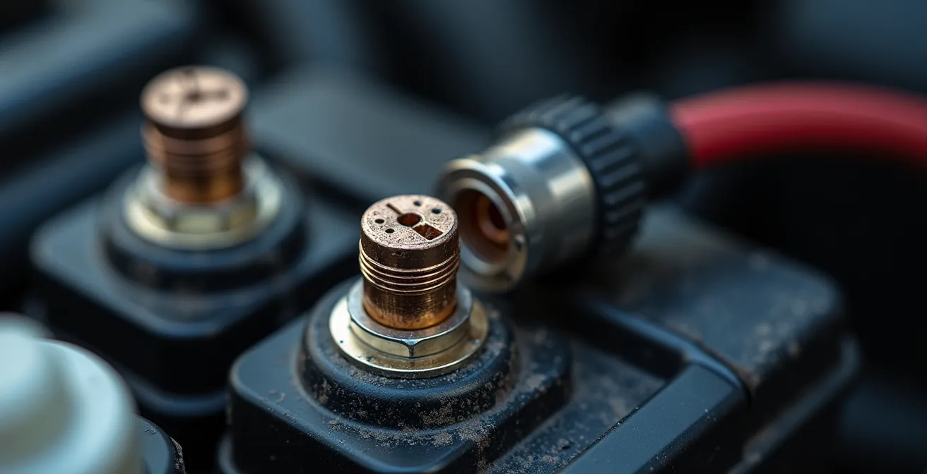 Batterie AGM dans le compartiment moteur avec outil de diagnostic connecté