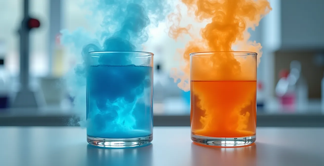 Visualisation de la différence de densité entre l'air froid et l'air chaud dans une admission moteur