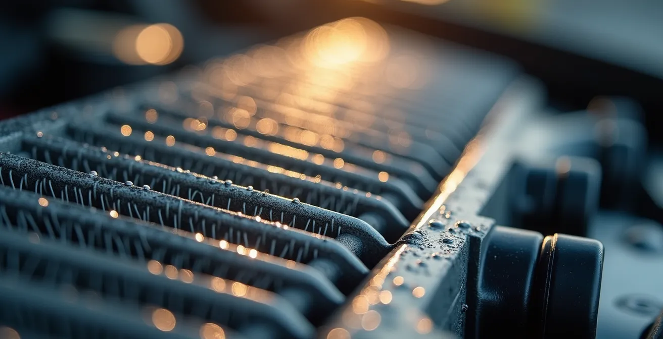 Intercooler haute performance en aluminium avec ailettes de refroidissement
